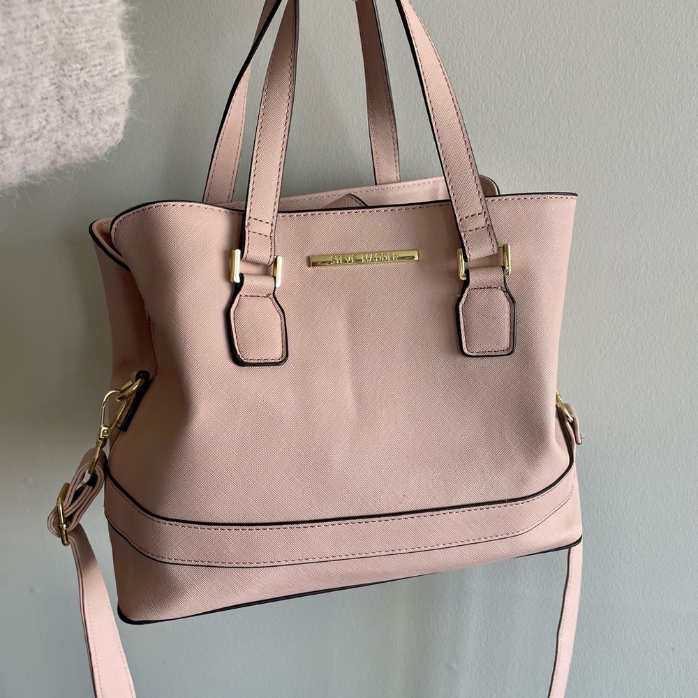 Steve Madden Pink Bag with Gold Hardware